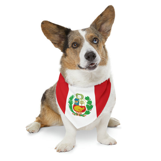 Peru Flag Pet Bandana Collar | Peruvian Dog Cat Animal
