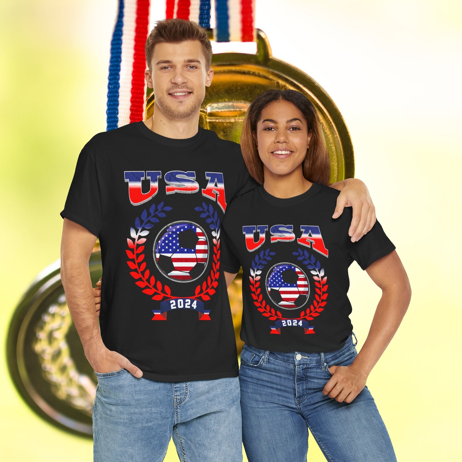 USA 2024 Soccer Football Championship Games American Team T-Shirt | Unisex Tee Shirt