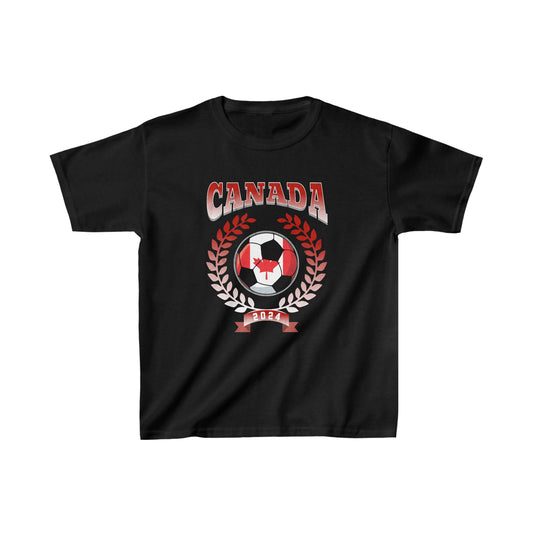 Kids Canada 2024 Soccer Football Championship Games Canadian Team T-Shirt | Unisex Tee Shirt