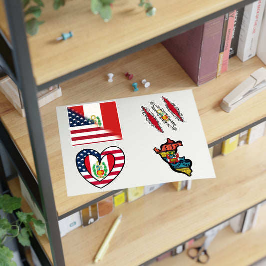 Peruvian Flag Sticker Sheets | Peru Stickers Pack