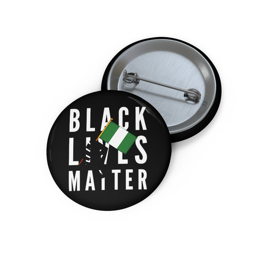 Black Lives Matter Nigerian Flag Pin Button | BLM Nigeria