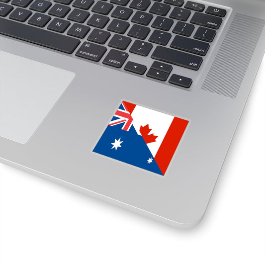 Australia Canada Flag Sticker | Australian Canadian Stickers