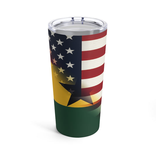 Ghana America Flag | Half Ghanaian Tumbler 20oz