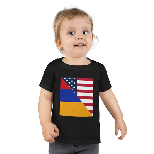 Toddler Armenian American Flag T-Shirt | Unisex Armenia USA Tee