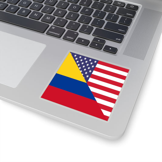 Colombian American Flag Sticker | Colombia USA Stickers