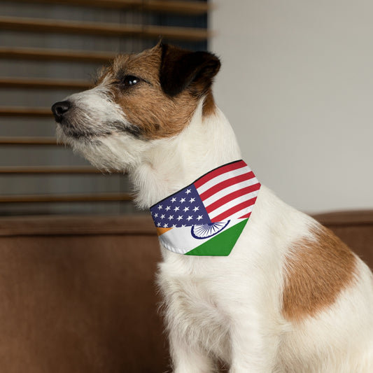 Indian American Pet Bandana Collar | India Dog Cat Animal