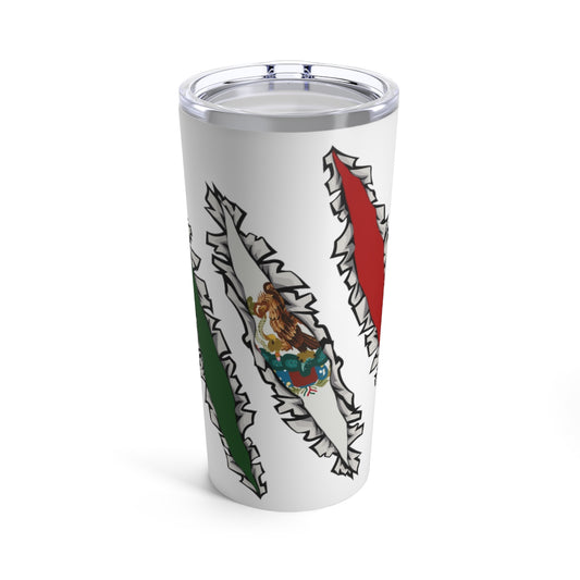 Slashed Mexican Flag | Mexico Tumbler 20oz | Cup