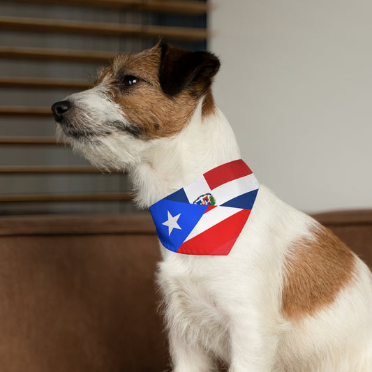 Puerto Rico Dominican Republic Pet Dog Cat Bandana Collar | PR DR