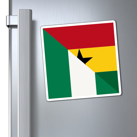 Nigerian Ghanaian Flag Nigeria Ghana Naija Magnet