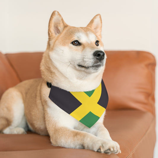 Jamaican Flag Pet Bandana Collar