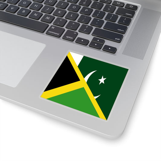 Jamaica Pakistan Flag Sticker | Jamaican Pakistani Accessory