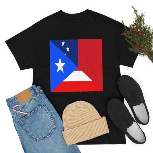 Puerto Rico Samoa Flag Half Puerto Rican Samoan T-Shirt | Unisex Tee Shirt