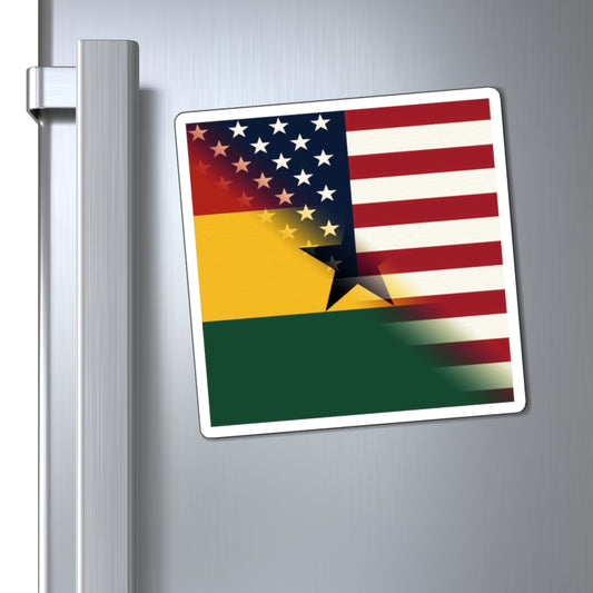 Ghana America Flag | Half Ghanaian Magnet