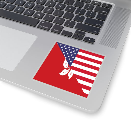 Hong Kong American Flag Sticker | Kongers Asian USA