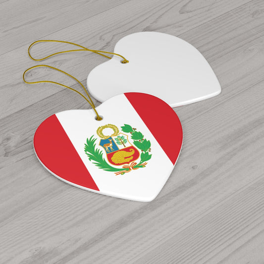 Peru Flag Ceramic Ornaments | Peruvian Christmas Tree