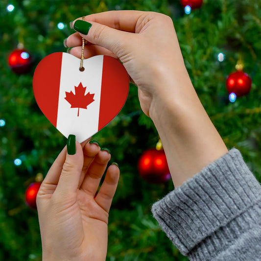 Canada Flag Ceramic Ornaments | Canadian Christmas Tree