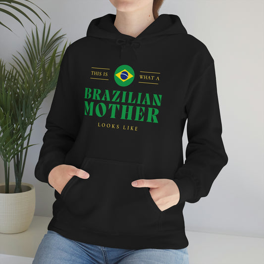 Brazilian Mother Looks Like Brazil Mom Hoodie | Unisex Pullover Hooded Sweatshirt
