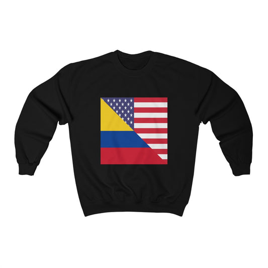 Colombia USA Flag Sweatshirt |  Unisex Colombian American Pullover