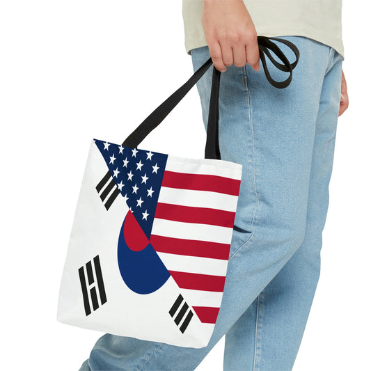 South Korean American Flag Half South Korea USA Tote Bag | Shoulder Bag
