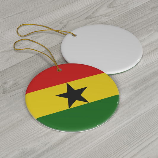 Ghana Flag Ceramic Ornaments | Ghanaian Christmas Tree