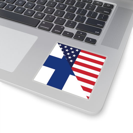 Finnish American Flag Sticker | Finland USA