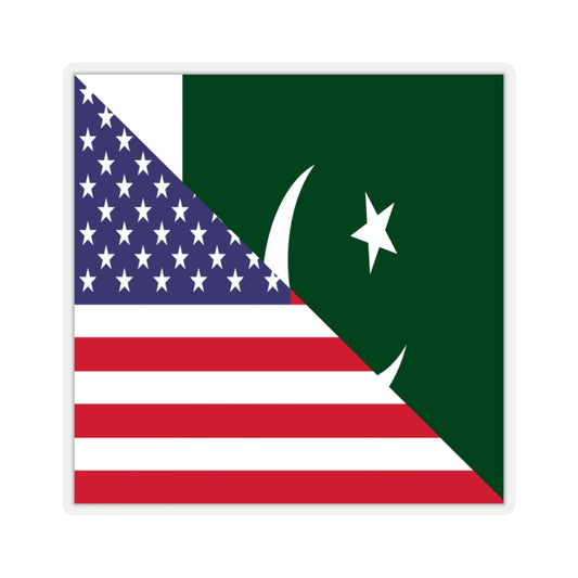 Pakistani American Flag Sticker | Pakistan USA Stickers