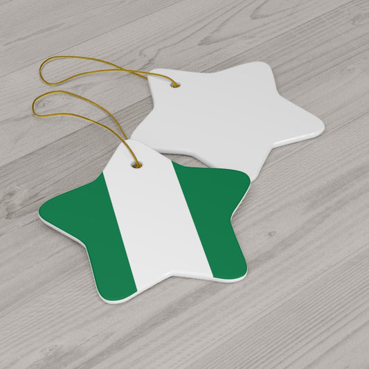 Nigeria Flag Ceramic Ornaments | Nigerian Christmas Tree