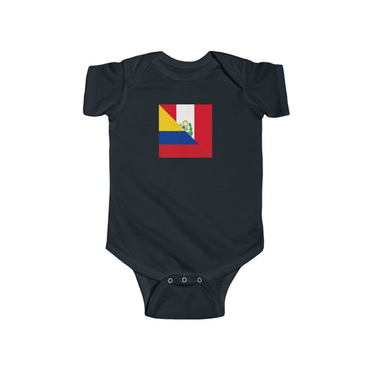 Peruvian Colombian Flag Baby Bodysuit | Colombia Peru Newborn Clothes