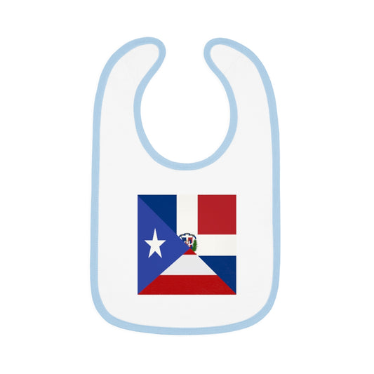 Puerto Rican Dominican Flag Baby Bib | DR Dominican Republic PR Newborn
