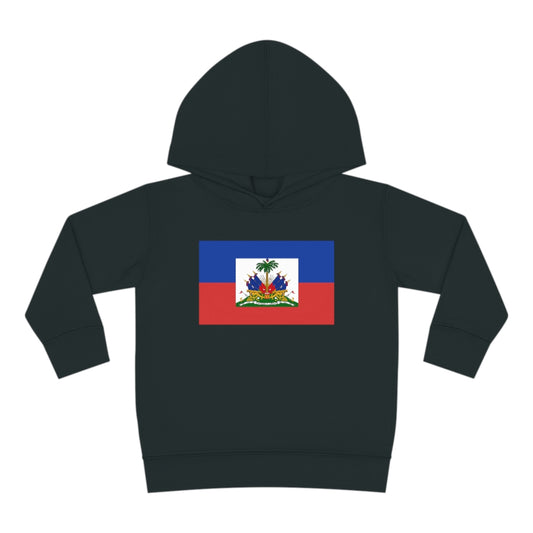 Toddler Haitian Flag Pullover Fleece Hoodie | Haiti