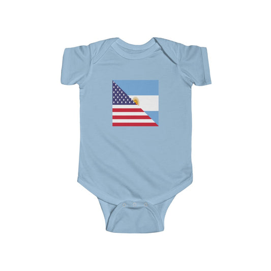 Argentinian American Flag Baby Bodysuit | Argentina USA Newborn Boy Girl