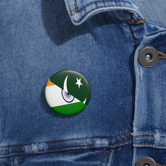 Pakistan India Flag Pin Button | Pakistani Indian