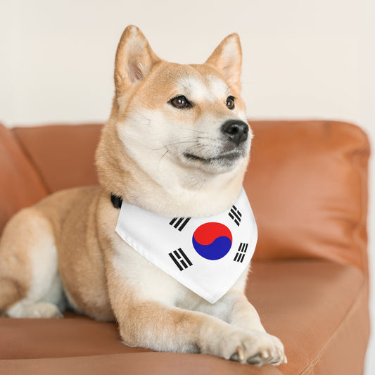South Korea Flag Pet Bandana Collar | South Korean Dog Cat Animal