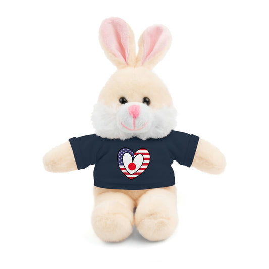 Japanese American Valentines Day Gift Stuffed Animal | Japan USA Flag Toy