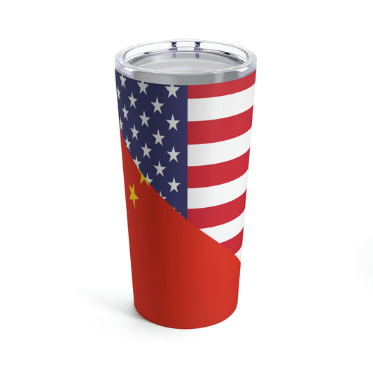 Chinese American Flag China USA Tumbler 20oz