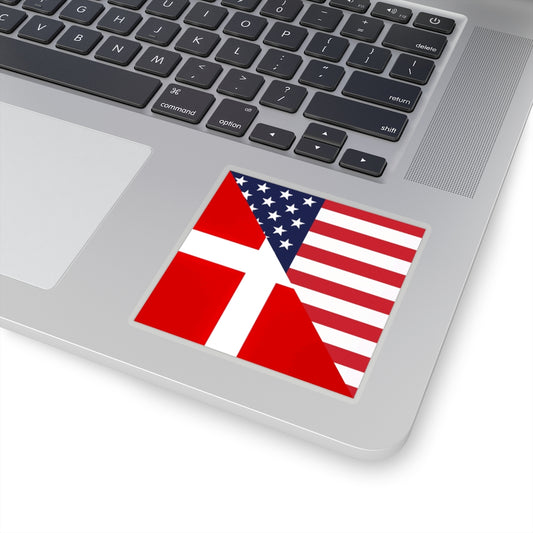 Danish American Flag Sticker | PR Denmark Danes USA