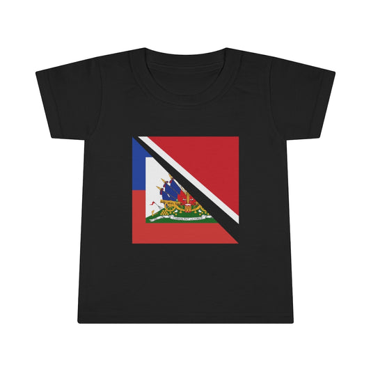 Toddler Trinidadian Haitian Flag T-Shirt | Unisex Trinidad Haiti Tee