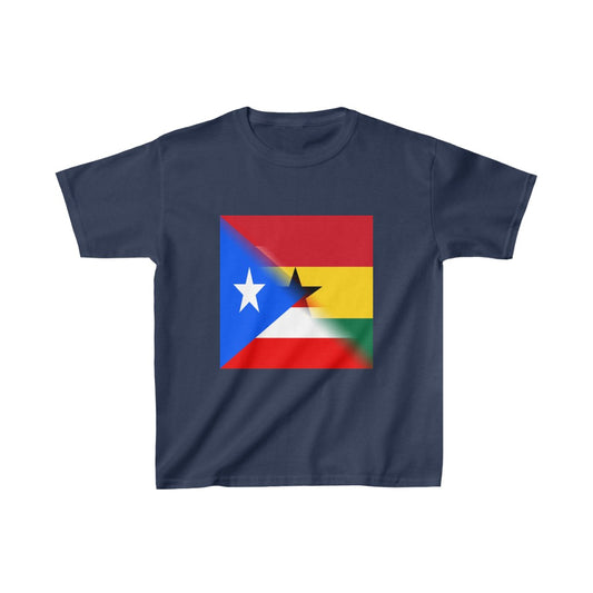 Kids Puerto Rican Ghanaian Flag PR Ghana T-Shirt | Unisex Tee Shirt