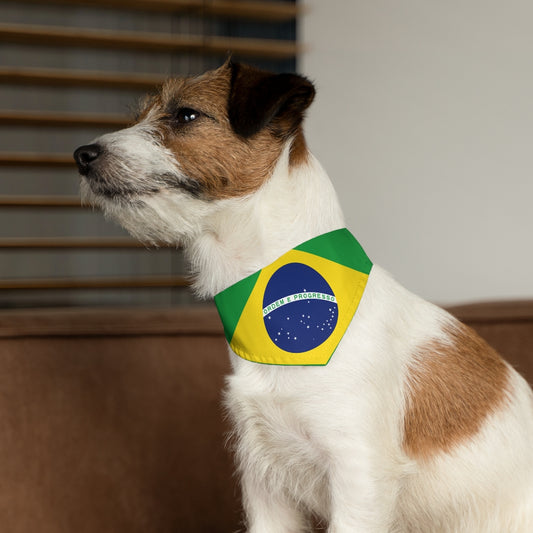 Brazil Flag Pet Bandana Collar | Brazilian Dog Cat Animal