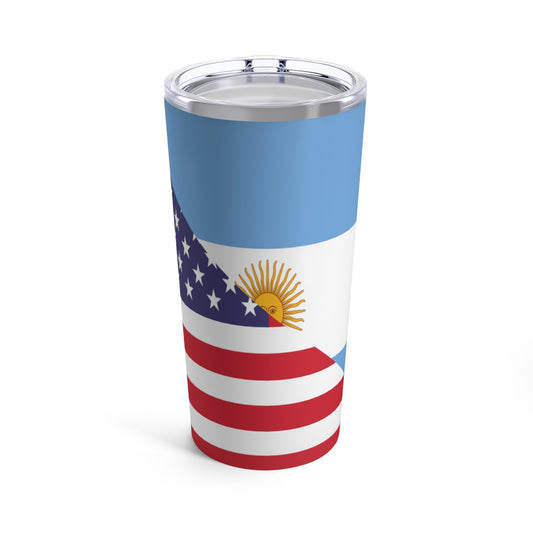 Argentina American Flag Argentinian USA Half Tumbler 20oz