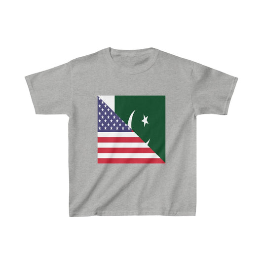 Kids Pakistani American Flag Pakistan USA T-Shirt | Unisex Tee Shirt