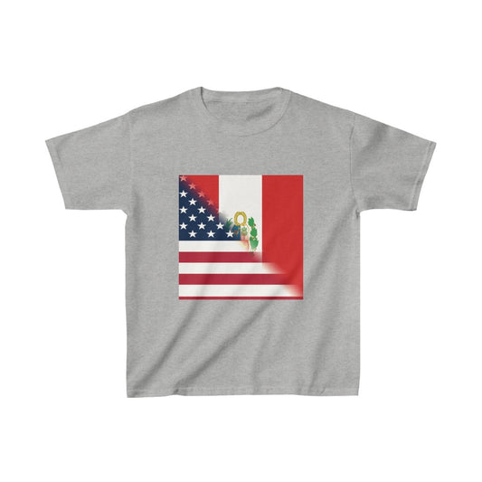 Kids Peru America Flag| Peruvian American Flag T-Shirt | Unisex Tee Shirt