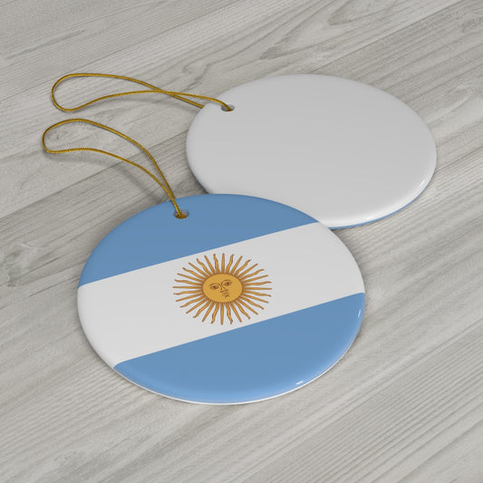 Argentina Flag Ceramic Ornaments | Argentinian Christmas Tree