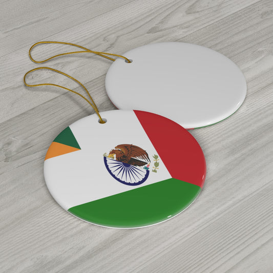 Mexican Indian Flag Ceramic Ornaments | Mexico India Christmas Tree