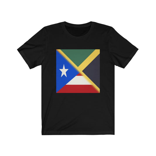Half Jamaica Puerto Rico Flag T-Shirt | Jamaican PR Tee