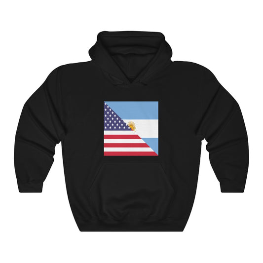 Argentinian American Flag Hoodie  | Unisex Half Argentina USA Pullover