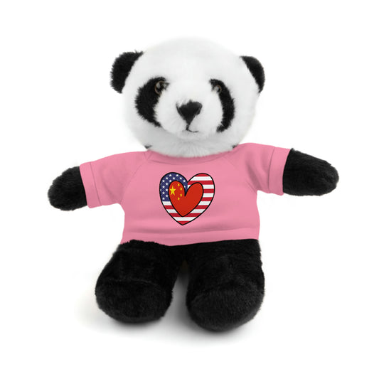 Chinese American Valentines Day Gift Stuffed Animal | China USA Flag Toy