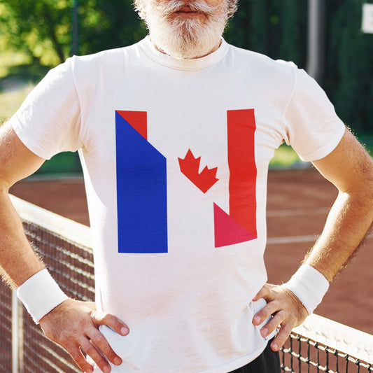 French Canadian Flag Shirt | Unisex Canada France Men Women TShirt
