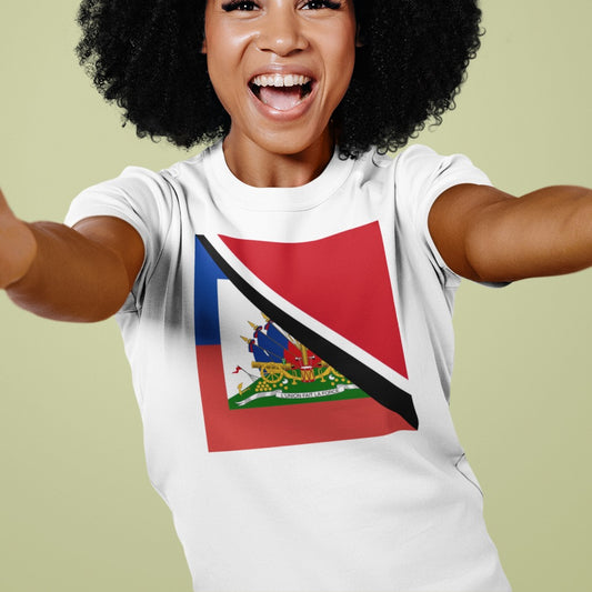 Trinidadian Haitian Flag T-Shirt | Unisex Trinidad Haiti Trini Tee