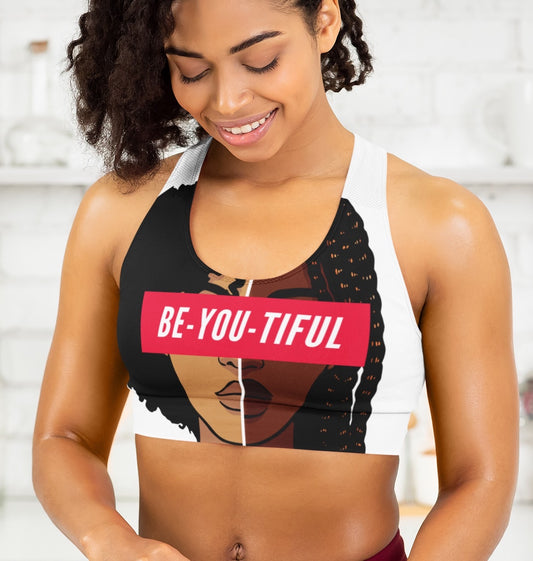 Be-You-Tiful Women Sports Bra | Beautiful Woman Gym Outfit